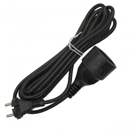 Удлинитель-шнур 1х3м без заземл. 10А IP20 ПВС 2х1 черн. DOMTOK 2339