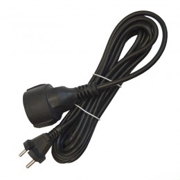 Удлинитель-шнур 1х5м без заземл. 10А IP20 ПВС 2х1 черн. DOMTOK 2340