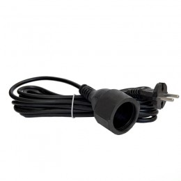 Удлинитель-шнур 1х5м без заземл. 10А IP20 ПВС 2х1 черн. DOMTOK 2340