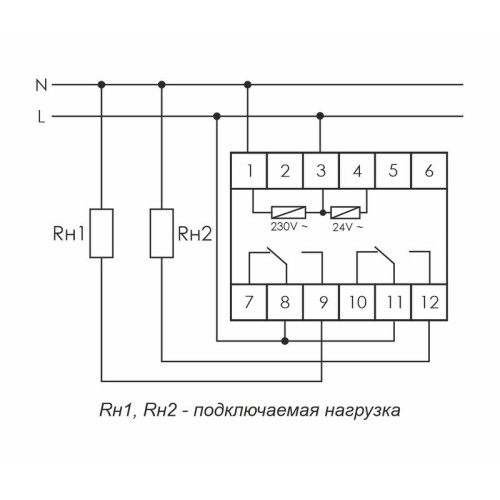 Реле времени PCU-510 2х8А 230В 2 перекл. IP20 многофункц. монтаж на DIN-рейке F&F EA02.001.009