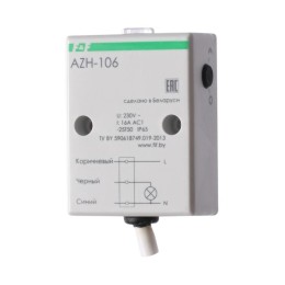 Фотореле AZH-106 (встроенный фотодатчик на плоскость 230В 16А 1 перекл. IP65) F&F EA01.001.002