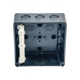 Коробка распределительная 140х140х76мм IP66 в комплекте с клеммным рядом 10х10кв.мм 76А черн. Extherm JB-100-BL