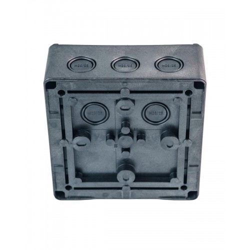 Коробка распределительная 140х140х76мм IP66 в комплекте с клеммным рядом 10х10кв.мм 76А черн. Extherm JB-100-BL