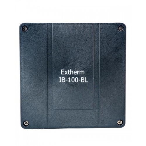 Коробка распределительная 140х140х76мм IP66 в комплекте с клеммным рядом 10х10кв.мм 76А черн. Extherm JB-100-BL