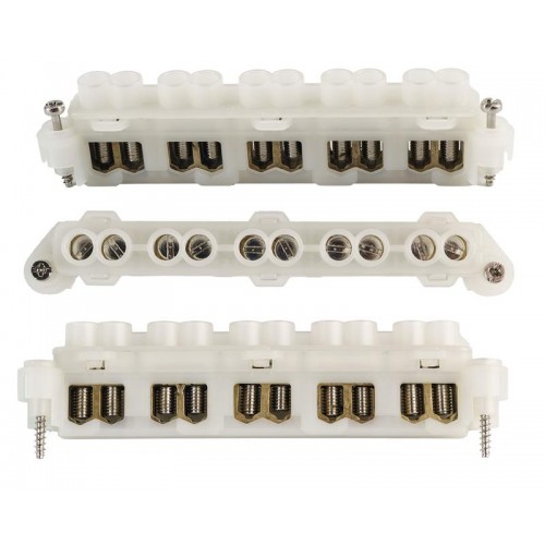 Коробка распределительная 140х140х76мм IP66 в комплекте с клеммным рядом 10х10кв.мм 76А черн. Extherm JB-100-BL