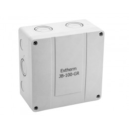 Коробка распределительная 140х140х76мм IP66 в комплекте с клеммным рядом 10х10кв.мм 76А сер. Extherm JB-100-GR