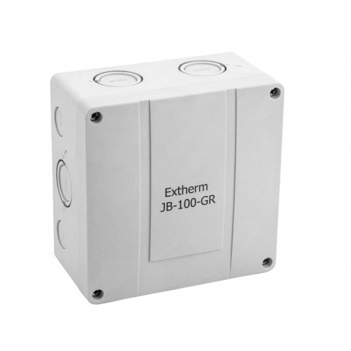 Коробка распределительная 140х140х76мм IP66 в комплекте с клеммным рядом 10х10кв.мм 76А сер. Extherm JB-100-GR