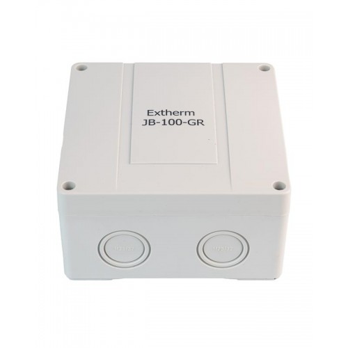 Коробка распределительная 140х140х76мм IP66 в комплекте с клеммным рядом 10х10кв.мм 76А сер. Extherm JB-100-GR