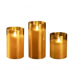 Свеча декоративная CL7-SET3-gd с пультом 2хAA для каждой свечи (не в компл.) зол. (уп.3шт) ФАZА 5018822