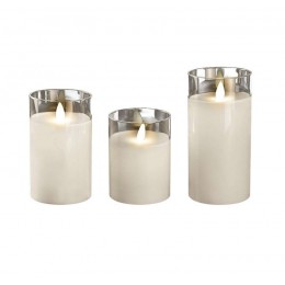 Свеча декоративная CL7-SET3-wh с пультом 2хAA для каждой свечи (не в компл.) бел. (уп.3шт) ФАZА 5018853