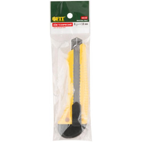 Нож технический 18мм усилен. пластик. FIT 10228