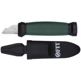 Нож электрика нерж.сталь 2-х сторонняя заточка лезвие 33мм FIT 10642