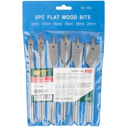 Набор сверл по дереву перовые 6шт (10-12-16-18-20-25мм) FIT 36160