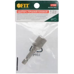 Насадка для шурупов и болтов с 6-гр.головкой Профи d10мм L48мм FIT 57940
