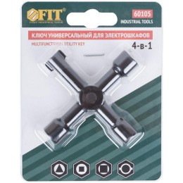 Ключ универсальный для электрошкафов 4-в-1 FIT 60105