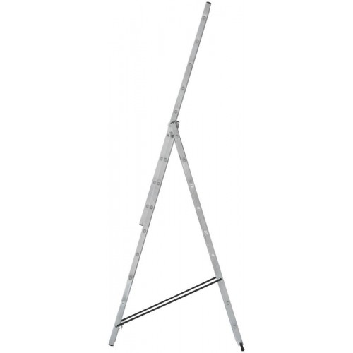 Лестница трехсекционная 3х9 H=257/426/591см 11.18кг алюм. FIT 65434