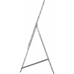 Лестница трехсекционная 3х10 H=285/481/674см 12.19кг алюм. FIT 65435