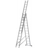 Лестница трехсекционная 3х12 H=343/594/841см 17.83кг усиленная алюм. FIT 65438