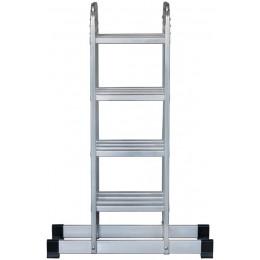 Лестница-трансформер четырехсекционная 4х4 13.2кг алюм. FIT 65450