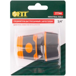 Соединитель двухкомпонентный с автостопом 3/4дюйм FIT 77744