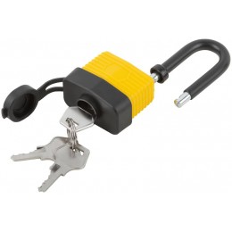 Замок навесной всепогодный 40х31мм длинная стальная дужка 6мм FIT 67193