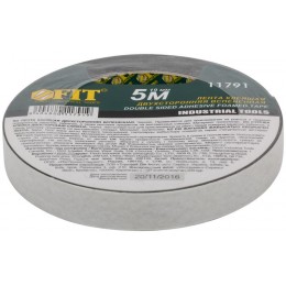 Лента клеящая 2-х сторонняя монтажная на вспененной основе 19ммх5м черн. FIT 11791