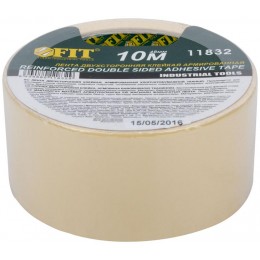 Лента клейкая двусторонняя на тканевой основе 48ммх10м FIT 11832