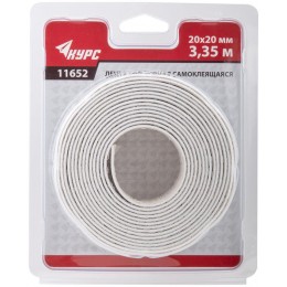 Лента бордюрная клейкая водостойкая 20ммх20ммх3.35м КУРС 11652