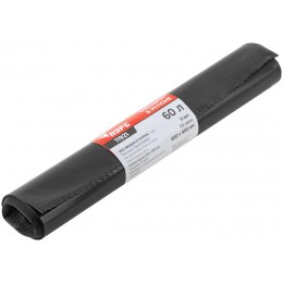 Мешок для строительного мусора ПВД прочные 60л 600х800мм толщина 70мкм (уп.5шт) КУРС 11921