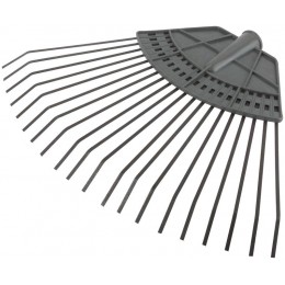 Грабли веерные пластинчатые (пластмассовая основа) 20 зубьев 310х450мм без черенка КУРС 76941