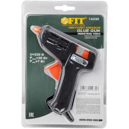 Пистолет клеевой 7мм 10Вт (30Вт) FIT 14330