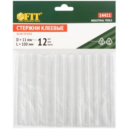 Стержень клеевой 11х100мм бесцвет. (уп.12шт) FIT 14411