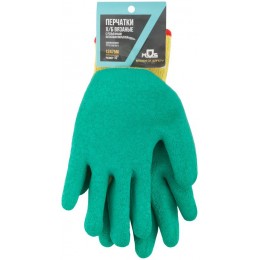Перчатки х/б со вспененным латексным покрытием 10дюйм MOS 12475М