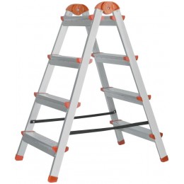 Лестница-стремянка двусторонняя 4 ступ. Н=88.5см 5.3кг стальная КУРС 65393