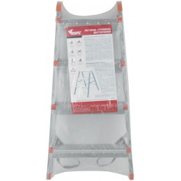 Лестница-стремянка двусторонняя 4 ступ. Н=88.5см 5.3кг стальная КУРС 65393