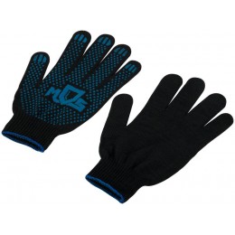 Перчатки вязаные упрочненные (5 нитей) х/б с ПВХ черн. 12497