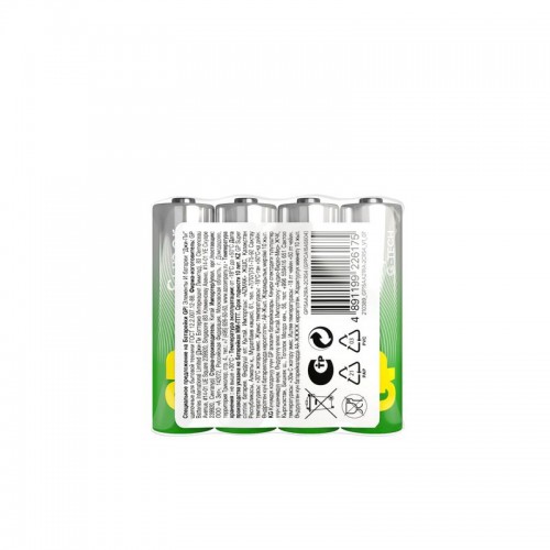 Элемент питания алкалиновый AA/LR6 1.5В Super Alkaline G-Tech 15AA21RA-2CRS4 96/384 (уп.4шт) GP 1211