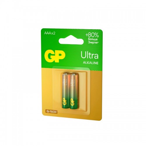 Элемент питания алкалиновый AAA/LR03 1.5В Ultra Alkaline G-Tech 24AUA21-2CRSBC2 20/160 (блист.2шт) GP 1232