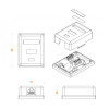 Розетка компьютерная 1-м ОП Dual IDC SB1-1-8P8C-C6-WH RJ45 (8P8C) кат.6 Hyperline 430232