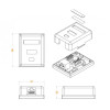 Розетка компьютерная 1-м ОП Dual IDC SB1-1-8P8C-C6-SH-WH RJ45 (8P8C) кат.6 экранир. Hyperline 430236