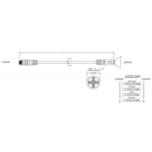 Патч-корд U/UTP кат.5e LSZH 1м PC-LPM-UTP-RJ45-RJ45-C5e-1M-LSZH-GY сер. Hyperline 42270