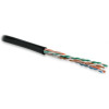 Кабель витая пара U/UTP кат.5E 4х2х24AWG solid PE Outdoor UUTP4-C5E-S24-OUT-PE-BK-500 черн. (м) Hyperline 49118