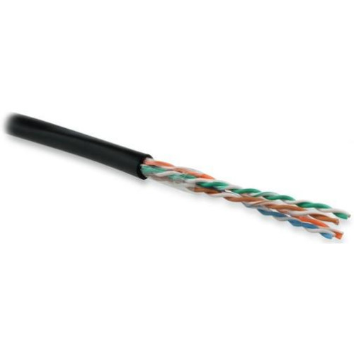 Кабель витая пара U/UTP кат.5E 4х2х24AWG solid PE Outdoor UUTP4-C5E-S24-OUT-PE-BK-500 черн. (м) Hyperline 49118