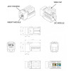 Вставка KJNE-8P8C-C5e-90-WH Keystone Jack RJ45(8P8C) кат. 5e 110 IDC зад. с помощью NE-TOOL бел. Hyperline 46653