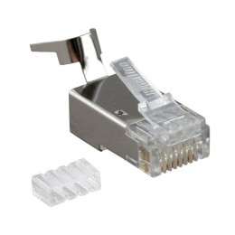 Разъем RJ45 8P8C кат.6 FTP PLUG-8P8C-UV-C6-TW-SH-10 экранир. универс. (уп.10шт) Hyperline 49340