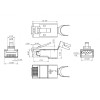 Разъем RJ45 8P8C кат.6 FTP PLUG-8P8C-UV-C6-TW-SH-10 экранир. универс. (уп.10шт) Hyperline 49340