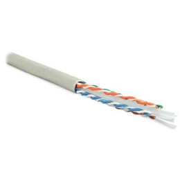 Кабель витая пара U/UTP кат.6 4х2х23AWG solid LSZH нг(А)-HF UUTP4-C6-S23-IN-LSZH-GY-305 сер. (уп.305м) Hyperline 42048