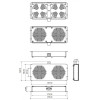 Модуль вентиляторный потолочный TFAB-T2FR-RAL9004 Hyperline 396737