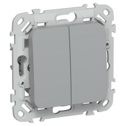 Выключатель 2-кл. СП FLITE ВС12-1-0-ФлС 10А механизм сер. IEK FI-V20-0-10-1-K03