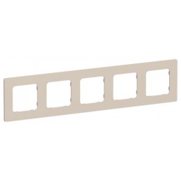 Рамка 5-м СП FLITE РУ-5-К-ФлЛ льняной IEK FI-M52-32-20-K88